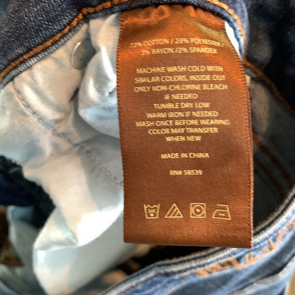 Kut from the Kloth Asher Ankle Straight Leg Frayed Hems Cuffed Jeans - Picture 4 of 6